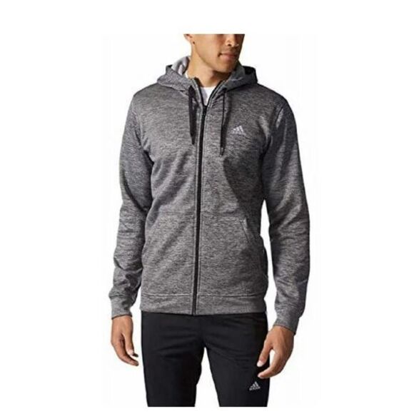 Adidas Climawarm Men's Tech Fleece Full Zip Hoodie Gray Size Medium - Picture 1 of 12